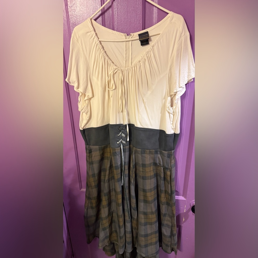 Her Universe Cream and Gray High Low Dress Outlander